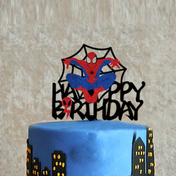 SpiderMan Party Happy Birthday Cake Topper