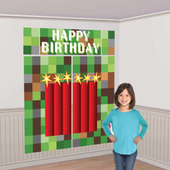 Minecraft Party Scene Setter Wall Decorating Kit