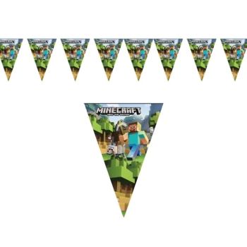 Minecraft Party Birthday Trangle flag banner 10pcs