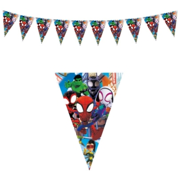 Spiderman theme triangle flag banner 10pcs
