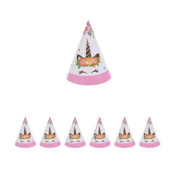 Unicorn Birthday Party Brithday Hats 6pcs
