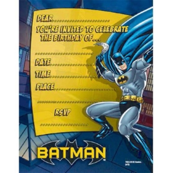 Batman Invitations 8pack