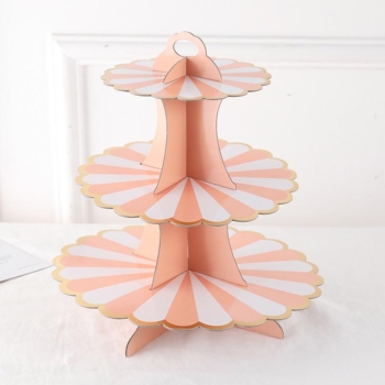 3 Tiered Cardboard Cupcake Stand  — Blushing Petals