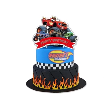 Monster Truck Party Theme Happy Birthday Cake Topper