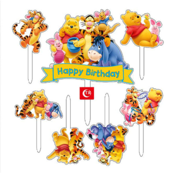 Winnie the Pooh cake topper decoration Pooh’s friends 7pcs pack