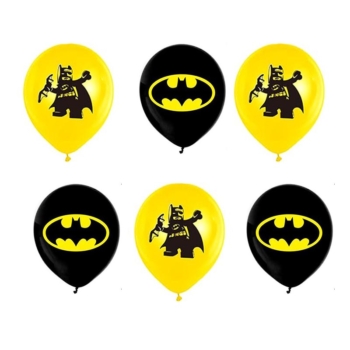 Batman Party Latex Balloons Package 6pcs