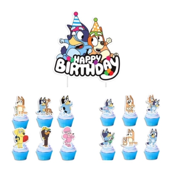 Bluey Party theme Birthday Cake Topper 13pcs