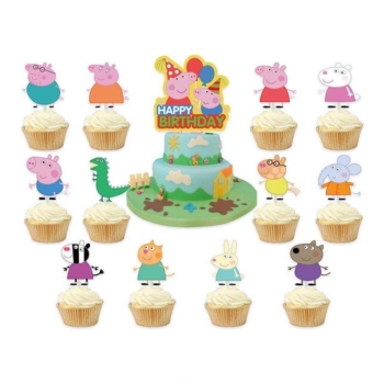 Peppa Pig Party Birthday Cake Topper 13pcs