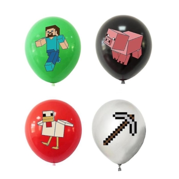 Minecraft Theme Party Balloons Package 4pcs