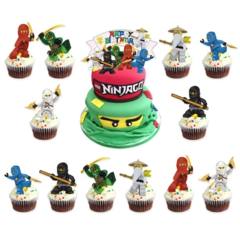 Ninja theme Happy Birthday Cake Topper 13pcs