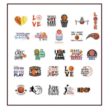 Basketball Theme Party Stickers 50pcs