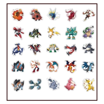 List of starter Pokémon Classic Party stickers 50pcs