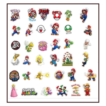 Super Mario Brothers Party Stickers 50pcs